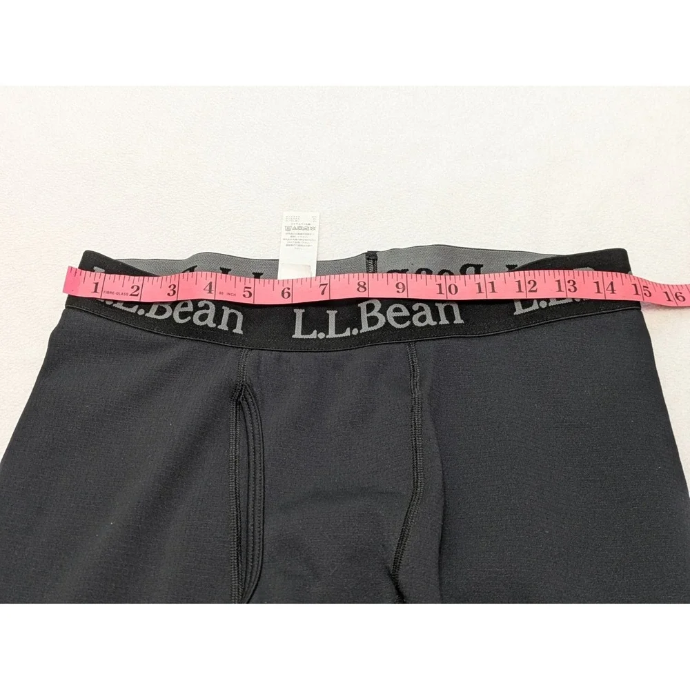 L.L. Bean Long Johns Mens Medium Black Thermal Base Layer Stretch Underwear